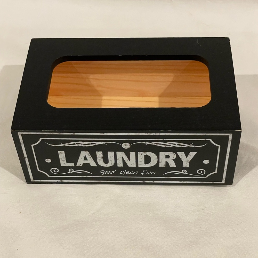Black Antique Inspired Dryer‎ Sheet Laundry Box